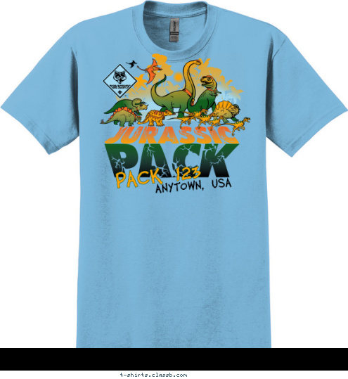 Pack 123 ANYTOWN, USA T-shirt Design 