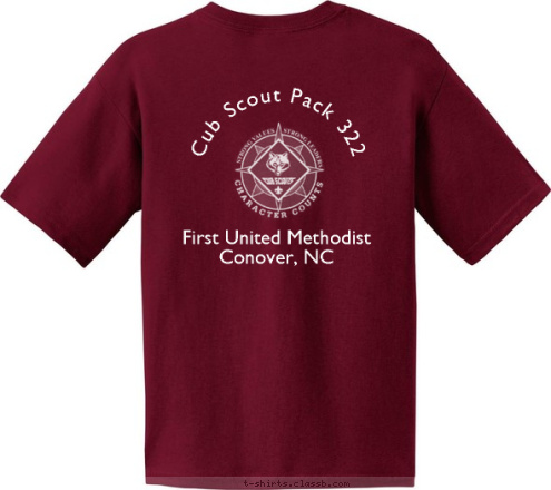 First United Methodist Conover, NC Cub Scout Pack 322 CONOVER, NC PACK 322 T-shirt Design Pack 322 - 2015