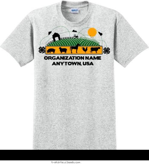 ORGANIZATION NAME ANYTOWN, USA T-shirt Design 