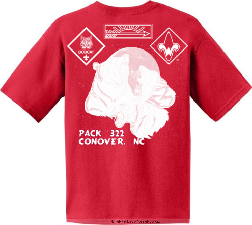 Conover, NC PACK 322 Conover NC First United Methodist Church T-shirt Design 