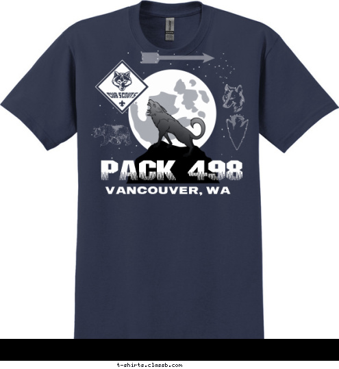 PACK 498 VANCOUVER, WA T-shirt Design 