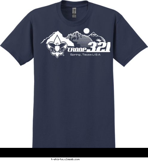 TROOP 321 Spring , Texas U S A T-shirt Design Troop 321_2015_1