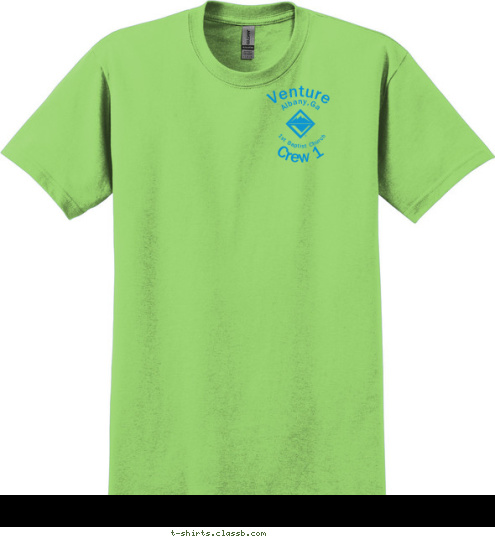 1st Baptist Church VENTURE CREW 1 Albany,Ga Crew 1 Venture  OUTDOORS T-shirt Design 