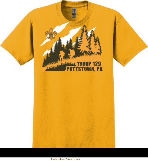 POTTSTOWN, PA TROOP 129 T-shirt Design 