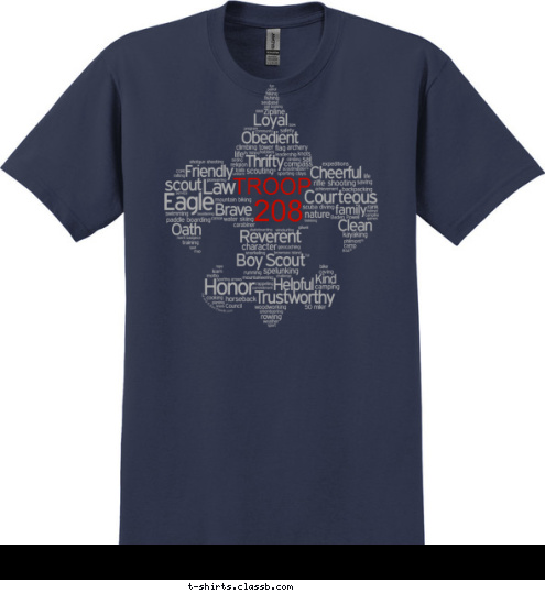 208 TROOP T-shirt Design 