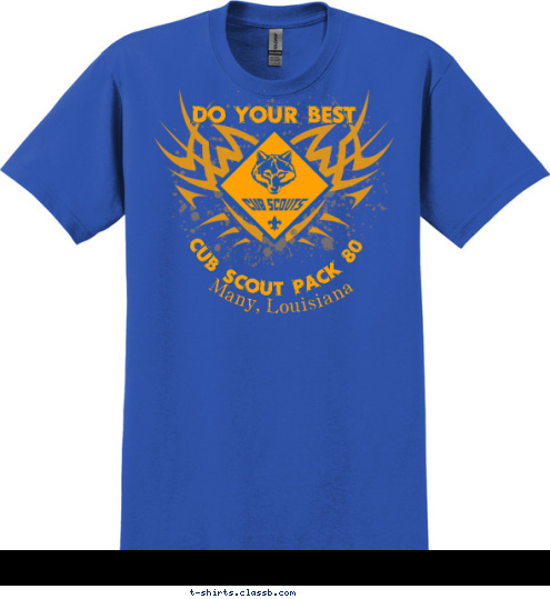 CUB SCOUT PACK 80 Many, Louisiana  DO YOUR BEST T-shirt Design 