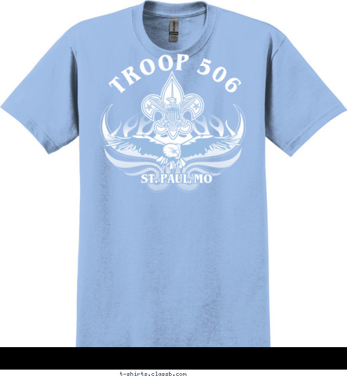 TROOP 506 ST. PAUL, MO T-shirt Design 