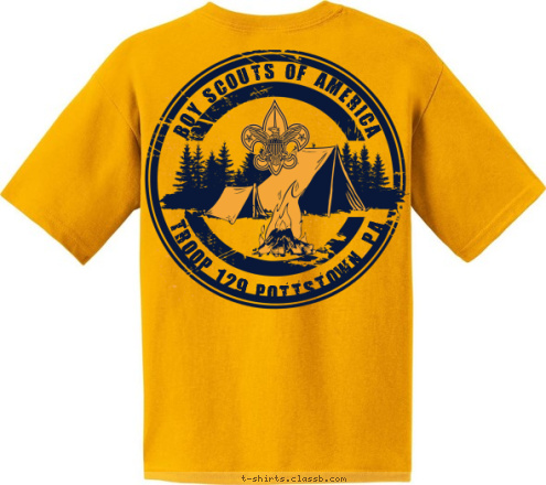 BOY SCOUTS OF AMERICA TROOP 129 POTTSTOWN, PA TROOP 129 POTTSTOWN, PA BOY SCOUTS OF AMERICA T-shirt Design 