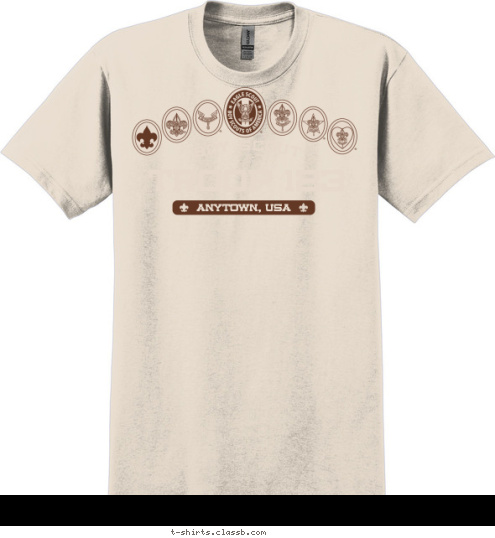 TROOP 123 ANYTOWN, USA BOY SCOUT T-shirt Design 