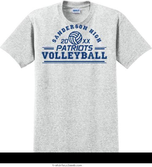 Sanderson High  VOLLEYBALL PATRIOTS 20               12 T-shirt Design SP152