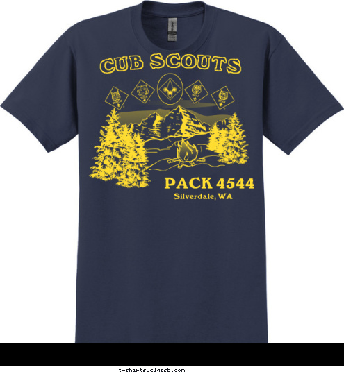 Your text here! PACK 4544 Silverdale, WA CUB SCOUTS T-shirt Design 